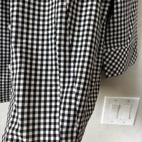 Investments Gold Label Taylor style Black and White Gingham Button Down Shirt - Picture 4 of 9